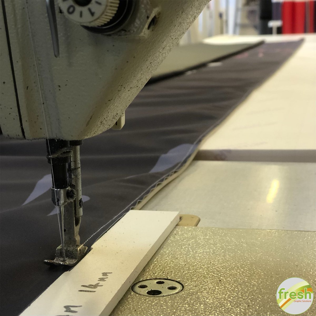 freshgraphics's tweet image. Over 40m of eco-friendly silicone edge was stitched onto the edges of PVC free printed fabric canvases today.

These super sized canvases will go into tension frames for an event next week.

#largeformatprinting #siliconeedgegraphics #tensionframegraphics #signshop #freshgsltd