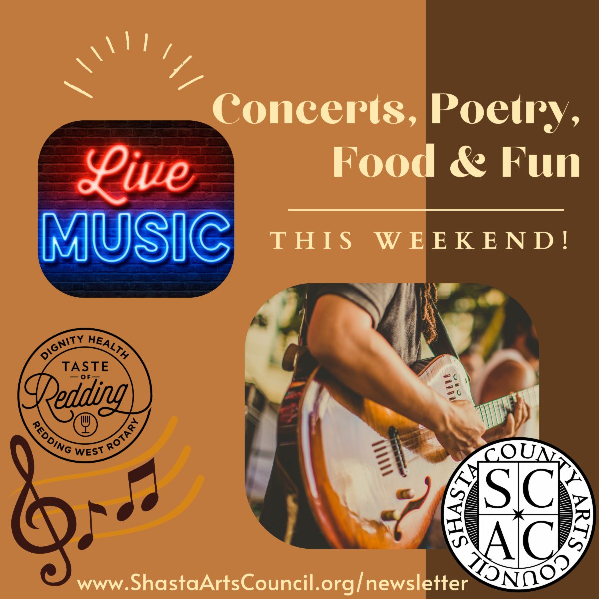 ShastaArts's tweet photo. Concerts, Poetry, Food &amp; Fun this Weekend!!

https://t.co/tnuhPQSXMc https://t.co/2S4zW4PZAh