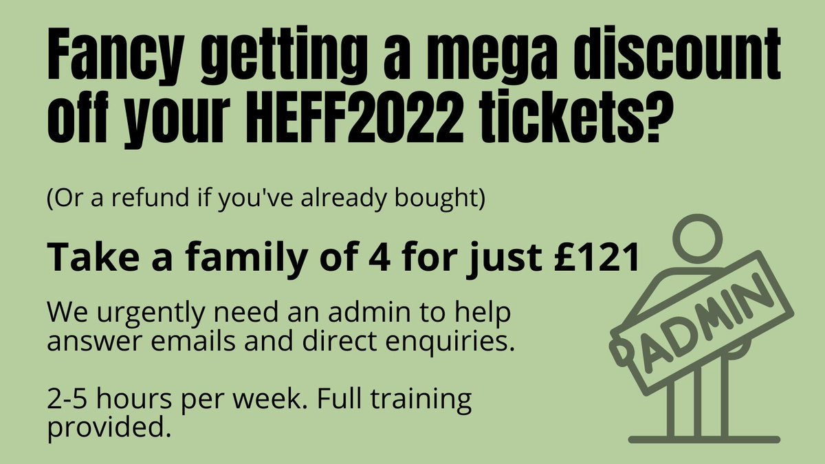 HEFestivals's tweet photo. We are urgently seeking someone to help administrate the emails and enquiries that we get each week. 

If you're interested in being a part of an amazing crew of volunteers, drop an email to info@hefestivals.co.uk with a brief introduction about yourself. https://t.co/NHmg4ze2aA