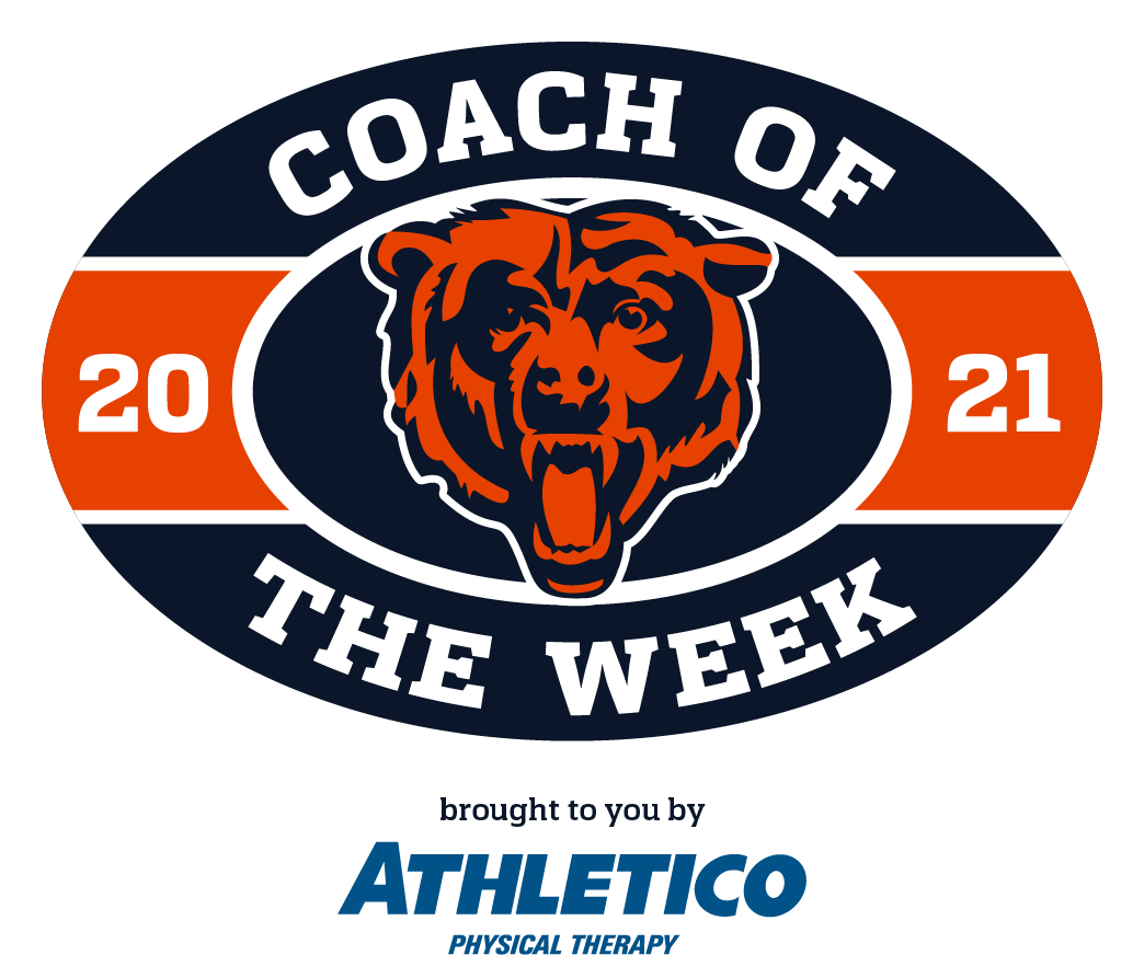 Congratulations to our <a href="/ChicagoBears/">Chicago Bears</a> Coach of the Week winner brought to you by <a href="/Athletico/">Athletico PT</a>, Coach Piron of <a href="/BataviaHS/">Batavia HS</a>!

<a href="/IHSA_IL/">Illinois High School Association #IHSA</a> x #CoachOfTheWeek