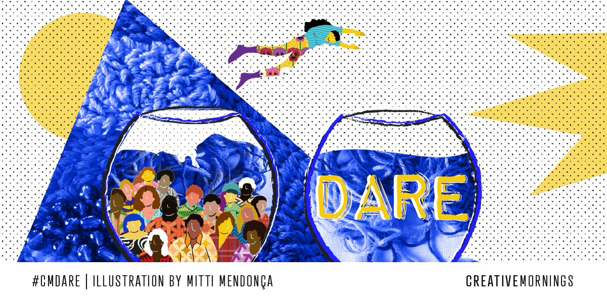 September’s theme is #CMDare. It was chosen by <a href="/PortoAlegre_CM/">CreativeMornings/POA</a> and illustrated by Mitti Mendonça

👉 Our next Event: September 24.
