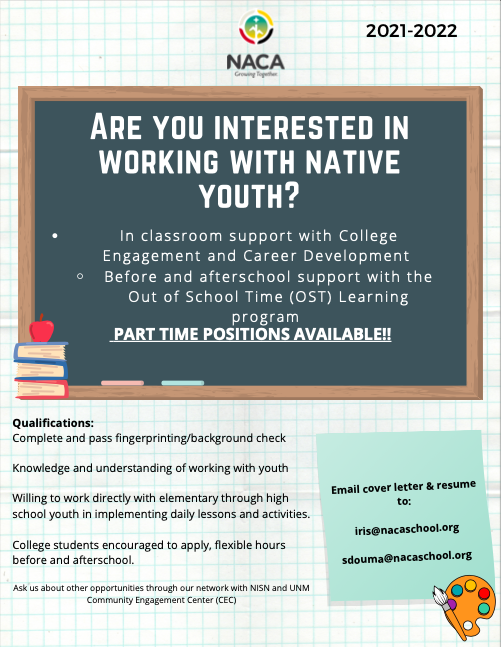 Want an opportunity to serve the community while helping youth at NACA!🌻