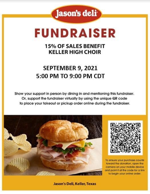 kellerhighchoir's tweet photo. It's a great night to support a great cause! 
Pick up dinner before the football game! Don't forget to mention KHS Choir when ordering. https://t.co/4Do8TgFQOB