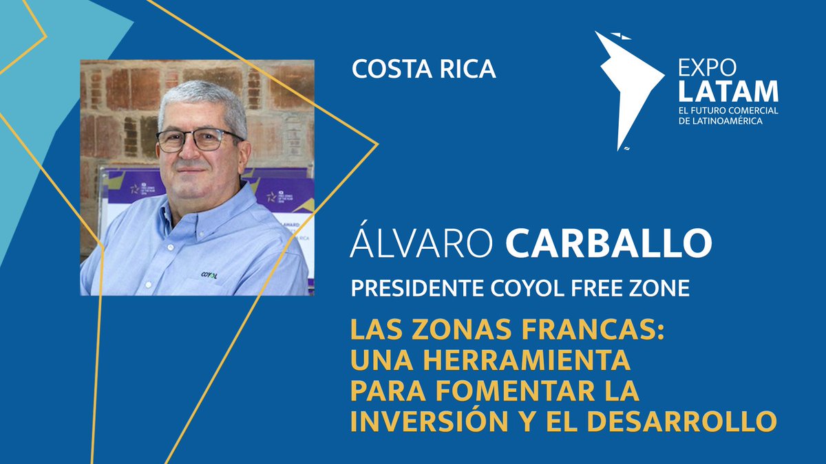 🇪🇨🇦🇷🇧🇷🇨🇴🇲🇽🇵🇪
#FeriaExpoLATAM 
HOY 18h05 
¡No te lo puedes perder!

#AlvaroCarballoPinto nos hablará de 
"Las zonas francas: una herramienta para fomentar la inversión y el desarrollo"

SALA A
us02web.zoom.us/j/88364119105