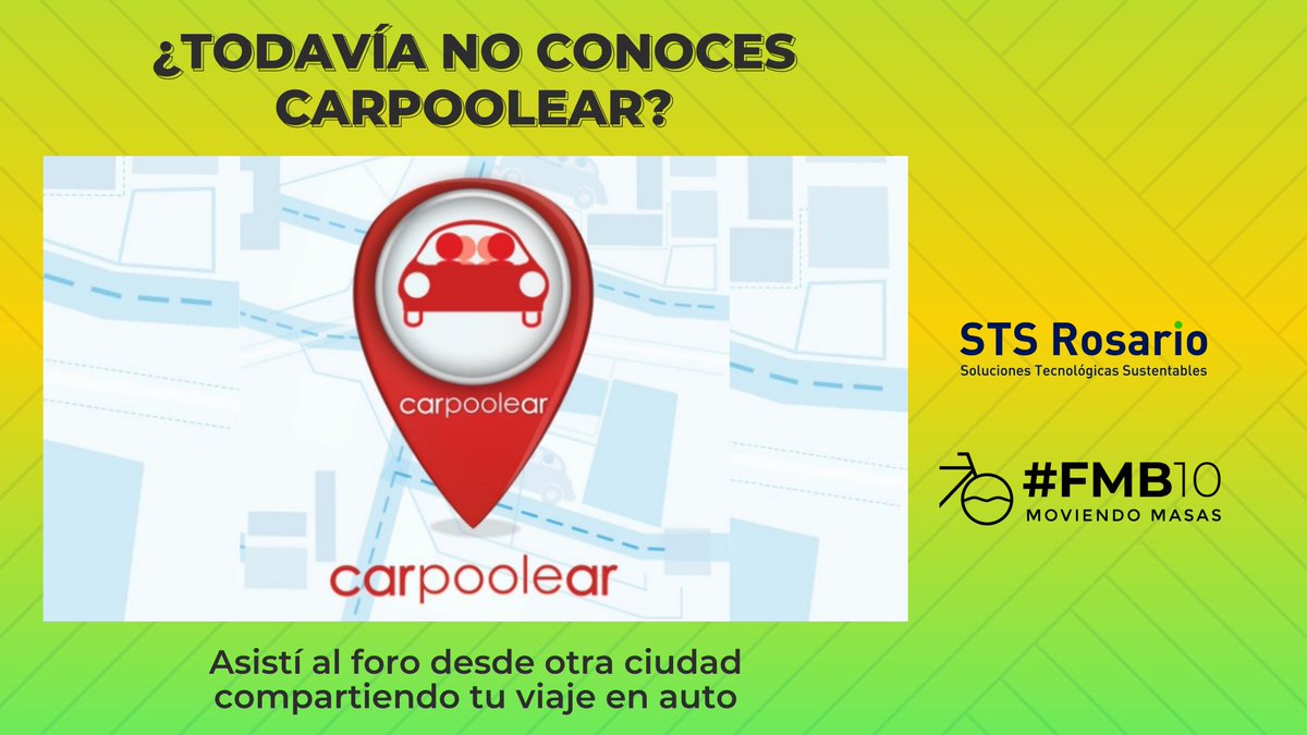 ForoMundialBici's tweet image. ¿Vas al 10 Foro Mundial de la Bicicleta del 15 al 19 de septiembre en la ciudad de Rosario?
Compartí tu viaje o buscá quien te lleve entrando a carpoolear.com/app (o bajarte la app móvil para Android o iPhone).
Podés coordinar con gente como vos y compartir un viaje único.