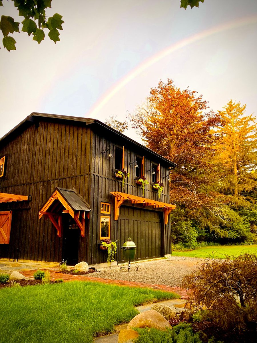 DanielHayes's tweet photo. So there’s not a pot of gold at the end of the rainbow… Turns out it’s our black barn! #blackbarn https://t.co/aseNSReMxu