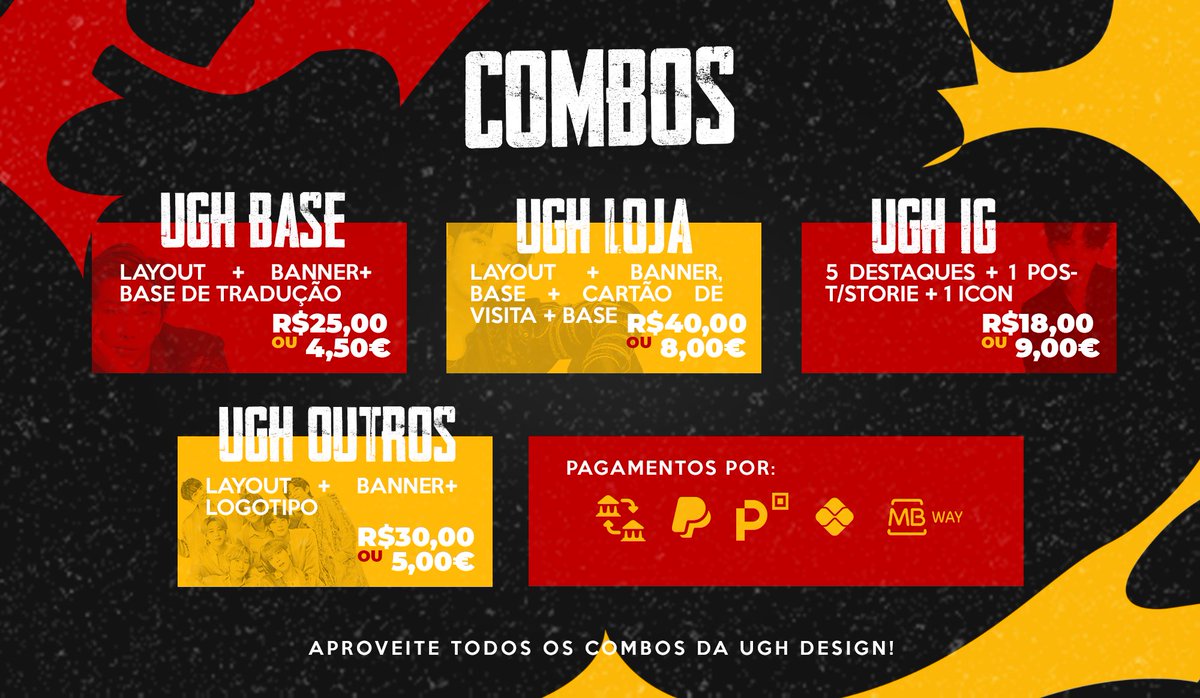 🥊 𝐁𝐄𝐌 𝐕𝐈𝐍𝐃𝐎 𝐀 𝐔𝐆𝐇 𝐃𝐄𝐒𝐈𝐆𝐍 
꒰ 🗓️Cronograma: encurtador.com.br/rHPU5
꒰ 📁Portfólio, Termos, outros: ughdesign.carrd.co
꒰⌚Atendimento de 2º a Sábado.