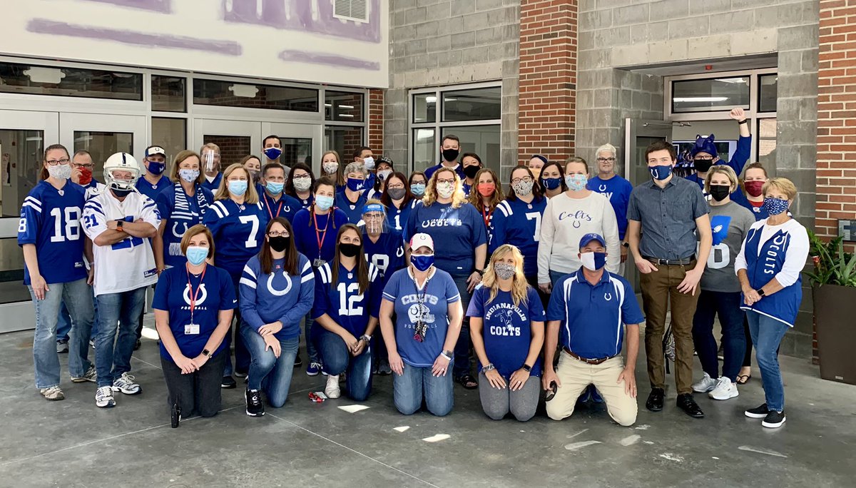 NPHSBioSeifert's tweet photo. Go Colts!! #ColtsBlue #ThemedThursday #WeAreDragons #NewPalProud https://t.co/fiENRL3F7S