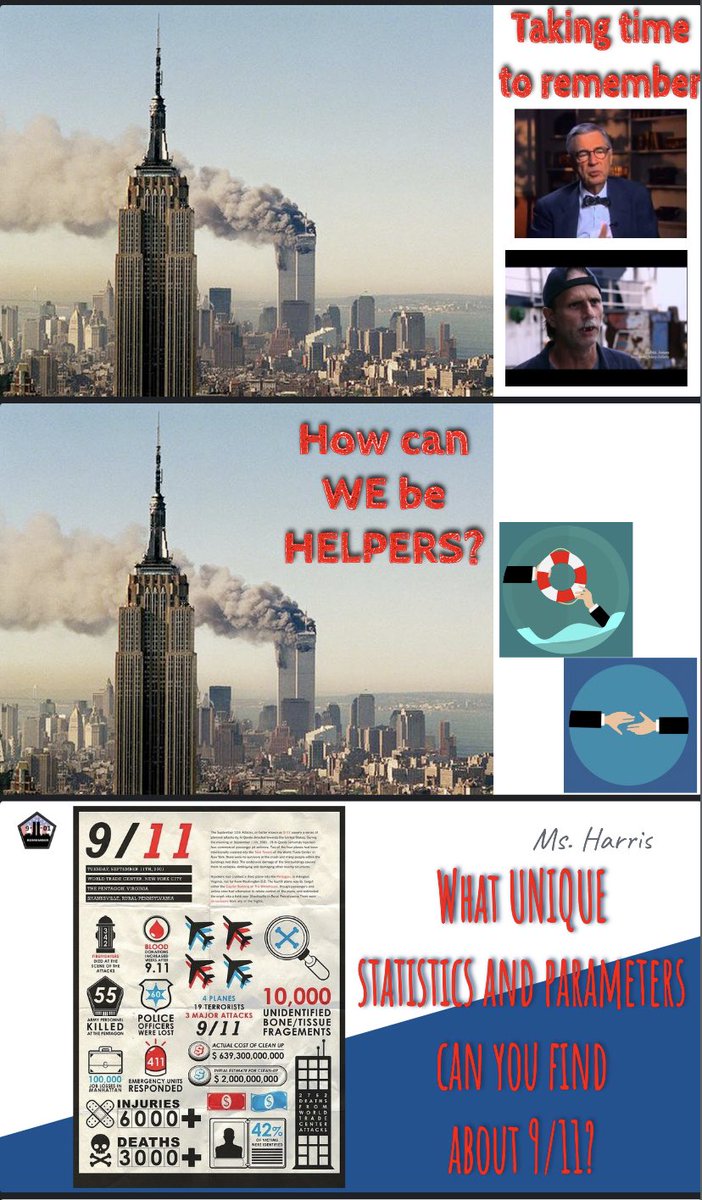HarrisMath314's tweet image. There are SO MANY ways to look at data. In Statistics today we looked at ways that the presentation of data can be misleading. We also took time to remember/reflect on 9-11 through some unique data from that day and the days that followed. #statisticsareeverywhere #matheveryday