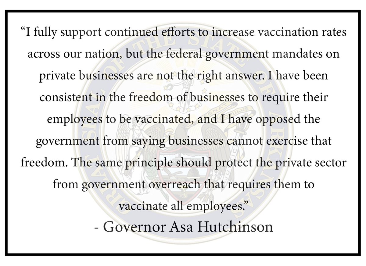 AsaHutchinson's tweet image. In response to President Biden’s Covid-19 action plan: