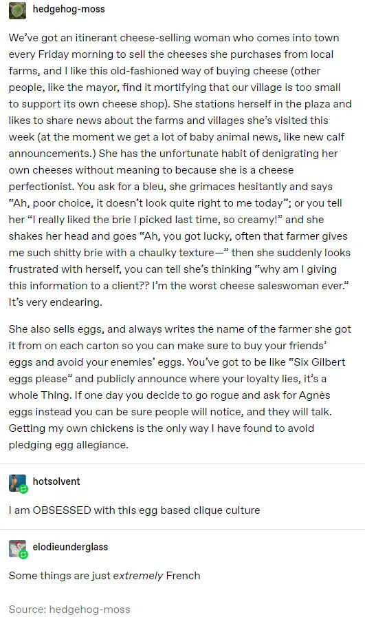 everydaybonjour's tweet photo. This has to be the most French thing I've read in forever. Whose eggs would you buy? https://t.co/godMBfxAKp
