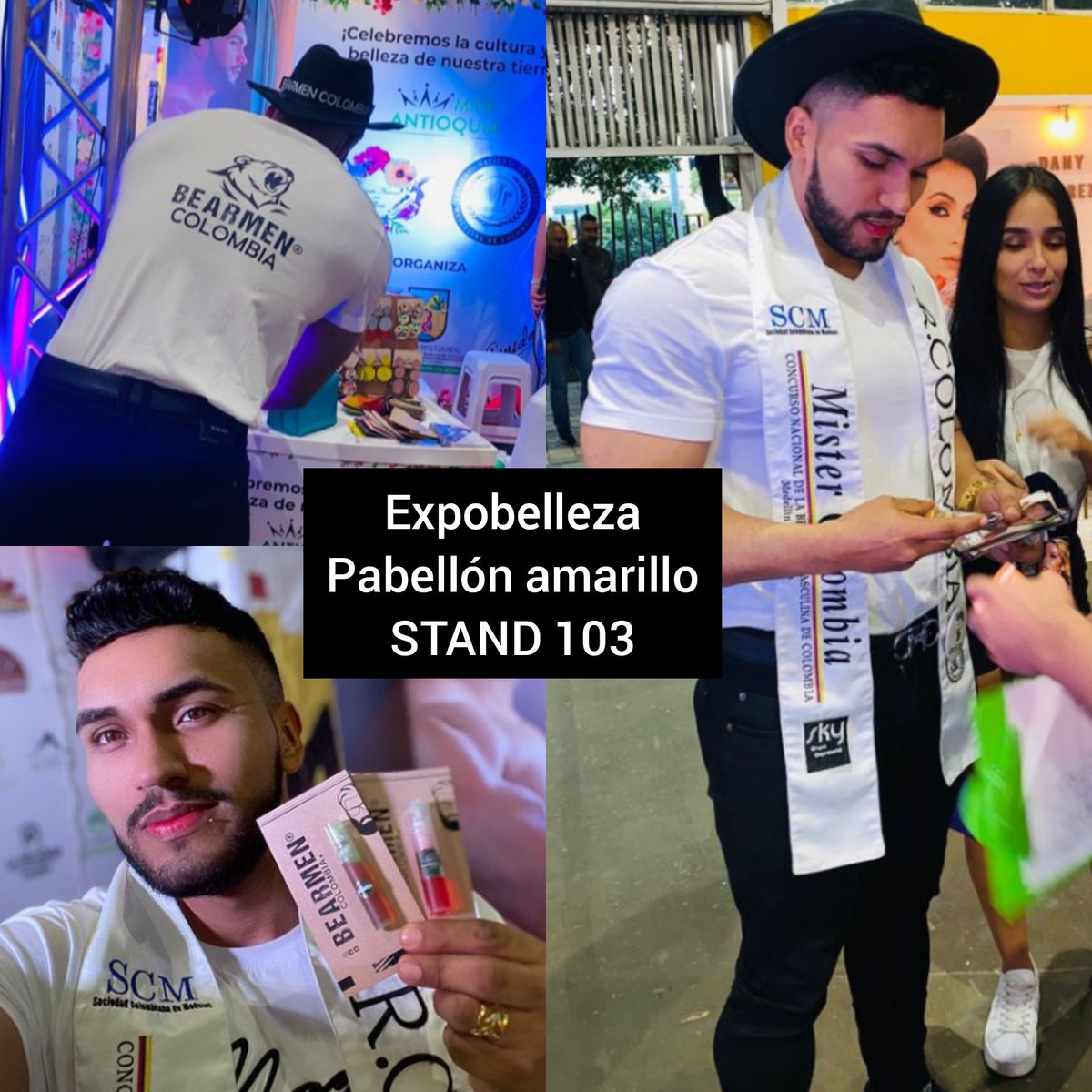 BearmenC's tweet photo. Presentes en #expobelleza pabellón amarillo Stand 103 @yeider_fit @mister.colombia
.
.
#biotonico #crecebarba #bearmencolombia #kitbearmen #tonicobarba #tonicobarbalarga #crecebarba #beardtonic #barbershop #barbashop #minoxidilbogota #beardman #crecimientodebarba https://t.co/7zZdi8SLkT