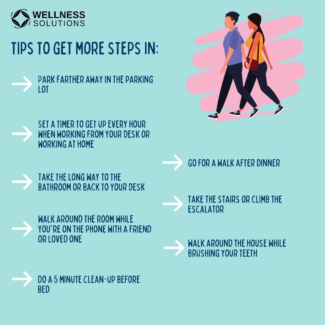 Are you getting your steps in? Find ways to get creative to help you reach your step goal! 

#benefitsofwalking #firstresponderwellness #walking #corporatewellness #healthtips #hearthealth #dailysteps