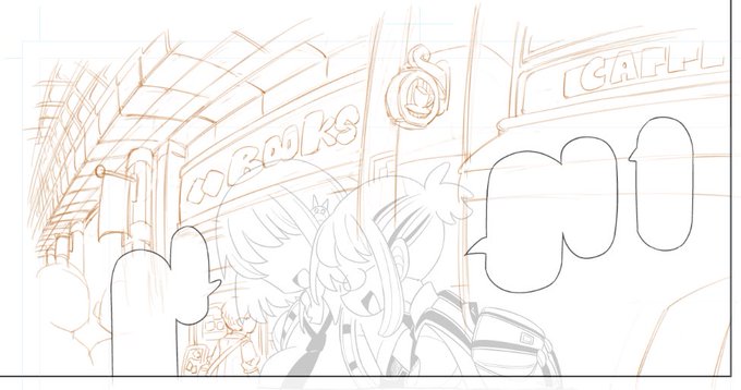 背景を曲線で描き固めていく方がラクっていうか飽きない 