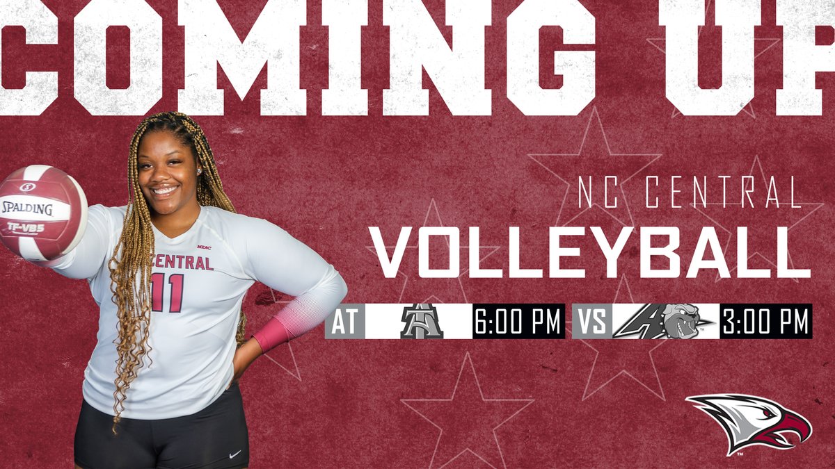 NCCU Athletics (@nccuathletics) on Twitter photo COMING UP: <a href="/NCCUVolleyball/">NCCU Volleyball</a> will next compete in the Aggie/Phoenix Volley for Unity tourney, visiting N.C. A&T on Friday at 6 p.m. and playing UNC Asheville at Elon on Saturday at 3 p.m.
FULL DETAILS:
nccueaglepride.com/news/2021/9/9/…
#EaglePride COMING UP: <a href="/NCCUVolleyball/">NCCU Volleyball</a> will next compete in the Aggie/Phoenix Volley for Unity tourney, visiting N.C. A&T on Friday at 6 p.m. and playing UNC Asheville at Elon on Saturday at 3 p.m.
FULL DETAILS:
nccueaglepride.com/news/2021/9/9/…
#EaglePride