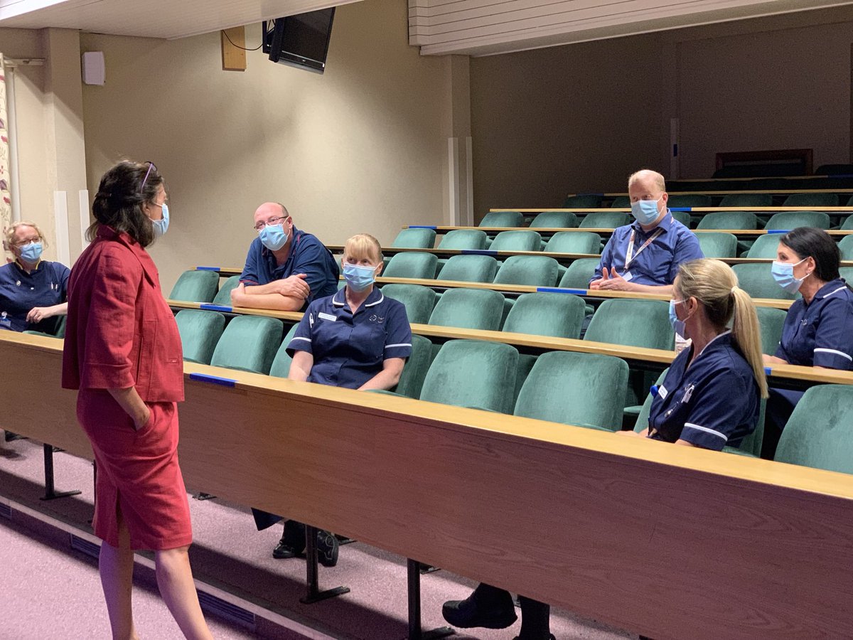kathryn_h_c's tweet photo. Pleasure to welcome the Health Minister @Eluned_Morgan to Ysbyty Gwynedd and Glan Clwyd Hospital today where she thanked staff for all their efforts during the pandemic 👏 
@TMacphailOwen @DawnneJ @ladyhamilton40 https://t.co/2owKeByZSs