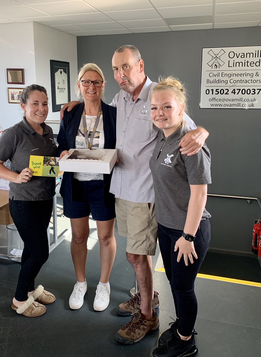 Great to visit Mark and the team <a href="/ovamill/">Ovamill Limited</a> with cakes and a catch up as part of our Thanking Day. A super family business that gives back in so many ways, we are truly grateful for your support to <a href="/TheNestCSF/">The Nest</a> and <a href="/NorwichCityCSF/">Norwich City CSF</a> #thankyou #community