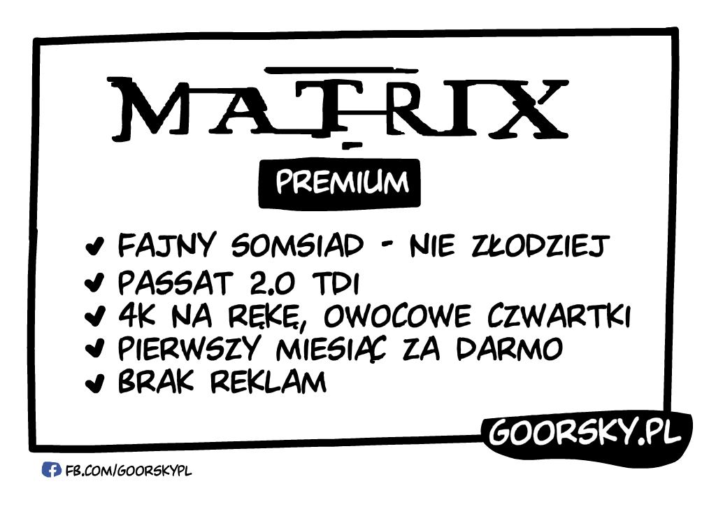 goorsky_pl's tweet photo. Dołącz już dziś 😎 #goorsky #humor #matrix #matrix4 #matrixressurection https://t.co/A6uUNkPreN