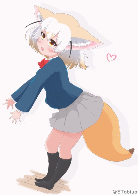 制服フェネックちゃん☺️

こっちの制服も似合うよね!

#けもフレ3 
#けものフレンズ 
