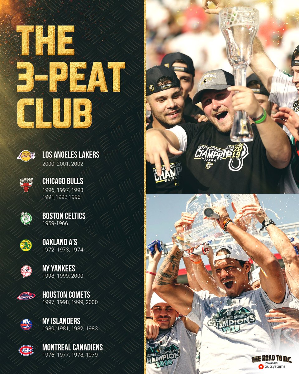 PremierLacrosse's tweet photo. The @PLLWhipsnakes will be joining elite company if they complete the 3-Peat ππ https://t.co/1tKJpv6b3c
