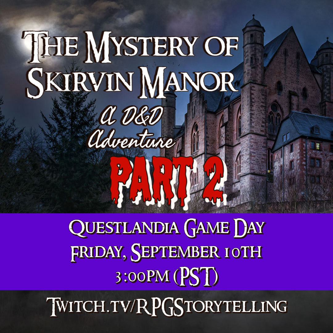 RpgStorytelling's tweet photo. You are cordially invited to join our cast in helping to solve The Mystery of Skirvin Manor. 

Will our players uncover the mysteries of Skirvin Manor? Or will they become the next victims in these strange happenings?

When: Fri, Sept 10th at 3:00pm (PST)

https://t.co/cHdfgD19gN https://t.co/ZII8Gyq21N