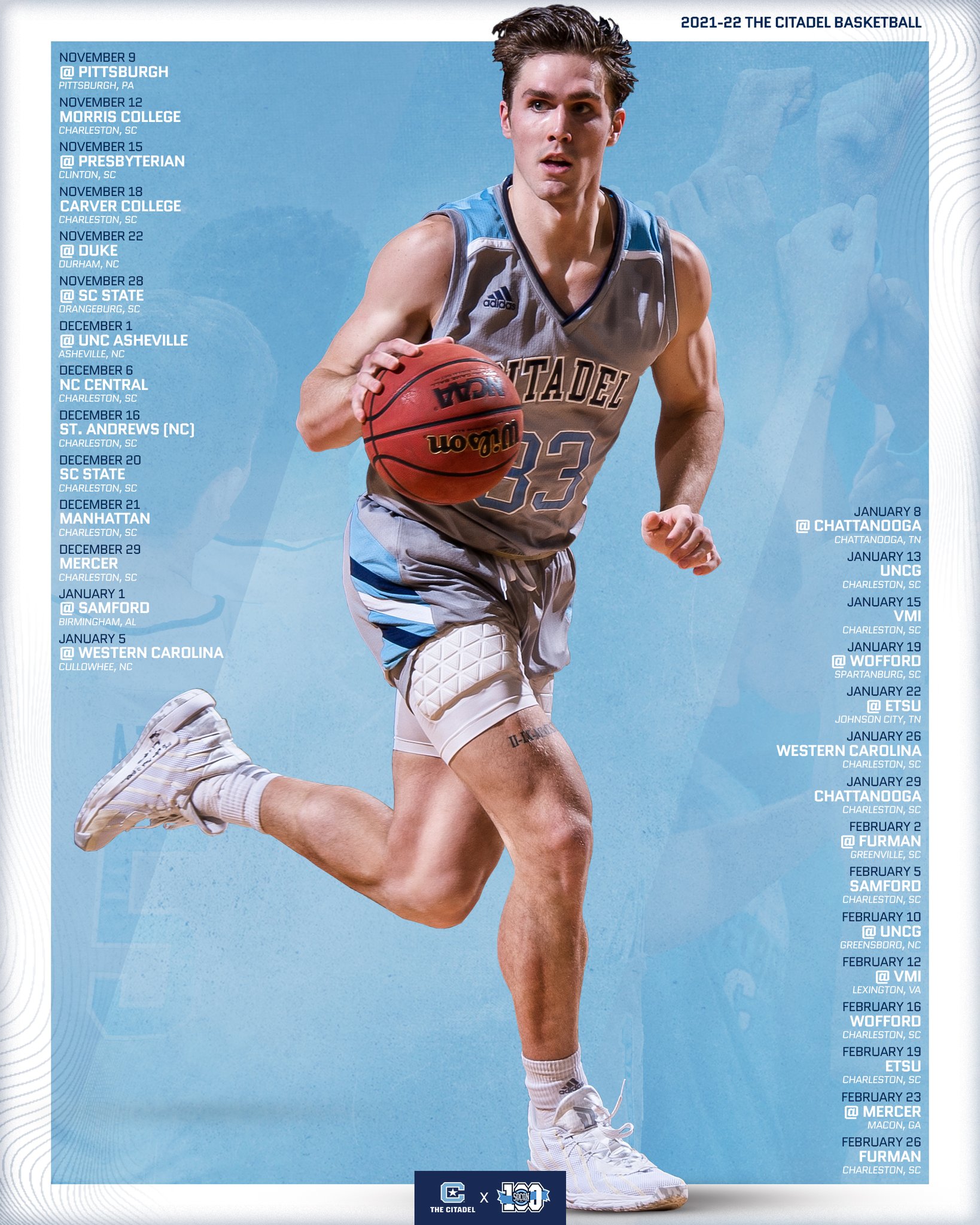 The Citadel Basketball on Twitter "202122 𝓢𝓬𝓱𝓮𝓭𝓾𝓵𝓮 OurMightyDogs…