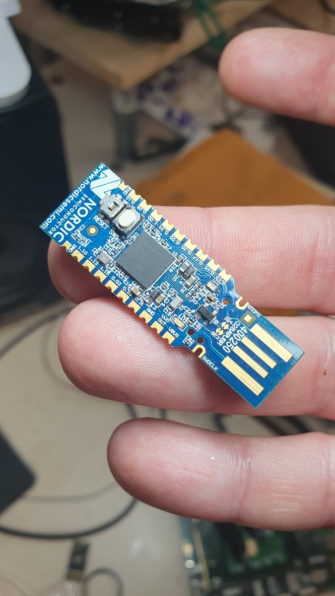 tomfleet's tweet photo. Playing with @adafruit #bluefruit and image transfers over BLE on the @NordicTweets #nRF52840 - pretty good fun!

Flash the nRF52840 Express bootloader and you are good to go with the rediculously cheap dongle EVK! https://t.co/BrRcT9OjWW
