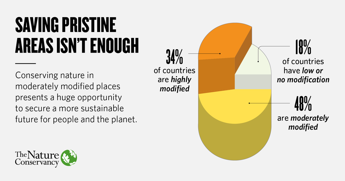 It’s not enough to save the world’s remaining pristine landscapes—we have to protect nature in places where humans have left their mark, too.   

Here’s where they are, and the threats they face: nature.ly/3z2DDOW
#COP15 #IUCNCongress