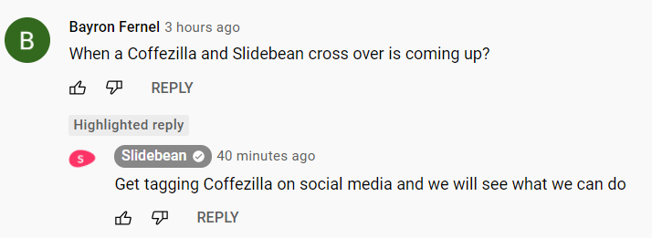 FanFamicom's tweet photo. @coffeebreak_YT Hey Coffezilla! When is that crossover with Slidebean coming up? I already ask them and they are down with it :D
Right, @slidebean ? https://t.co/GStZeW6W8l