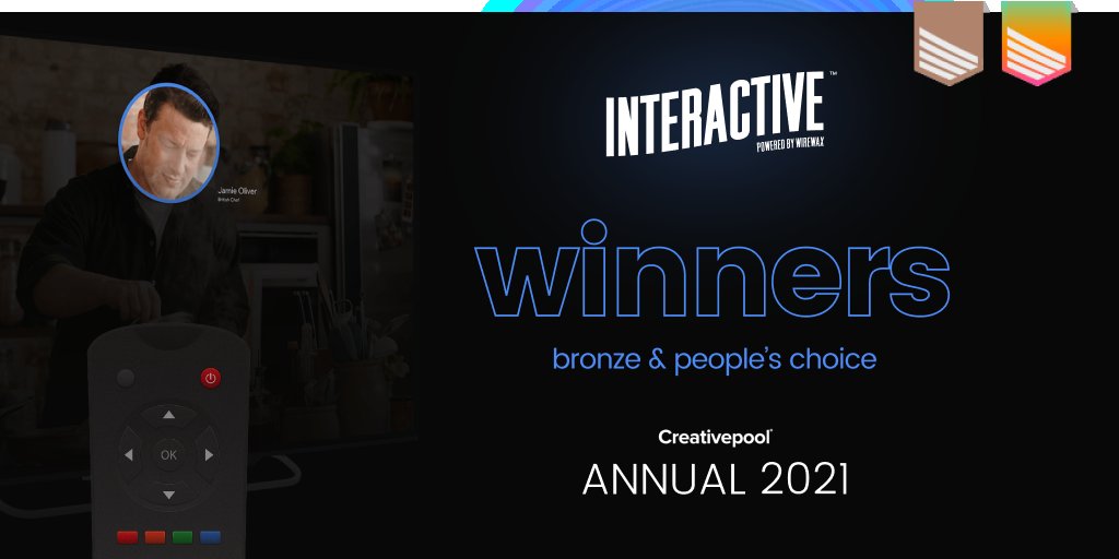 WIREWAX's tweet image. 🏆 &amp;amp; 🏆 Winners 2X! The @WIREWAX INTERACTIVE™ App with @Google TV has won the @Creativepool Annual 2021 Innovation category &amp;amp; People's Choice Awards!
Thanks to our partners at @Google, @Android &amp;amp; @GooglePlay that worked closely with our team to bring this vision to vision.