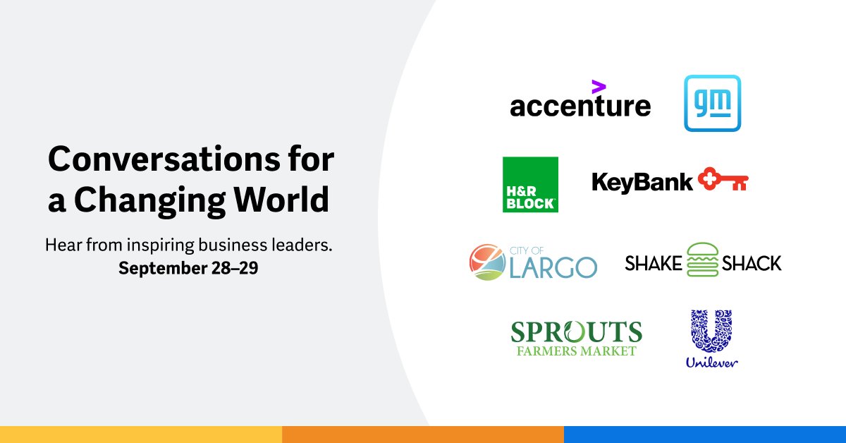 Tune into Conversations for a Changing World on September 28th and 29th as top business leaders share perspectives on today's biggest imperatives and leading through change: wd.inc/2X3gajW #WDAYConversations