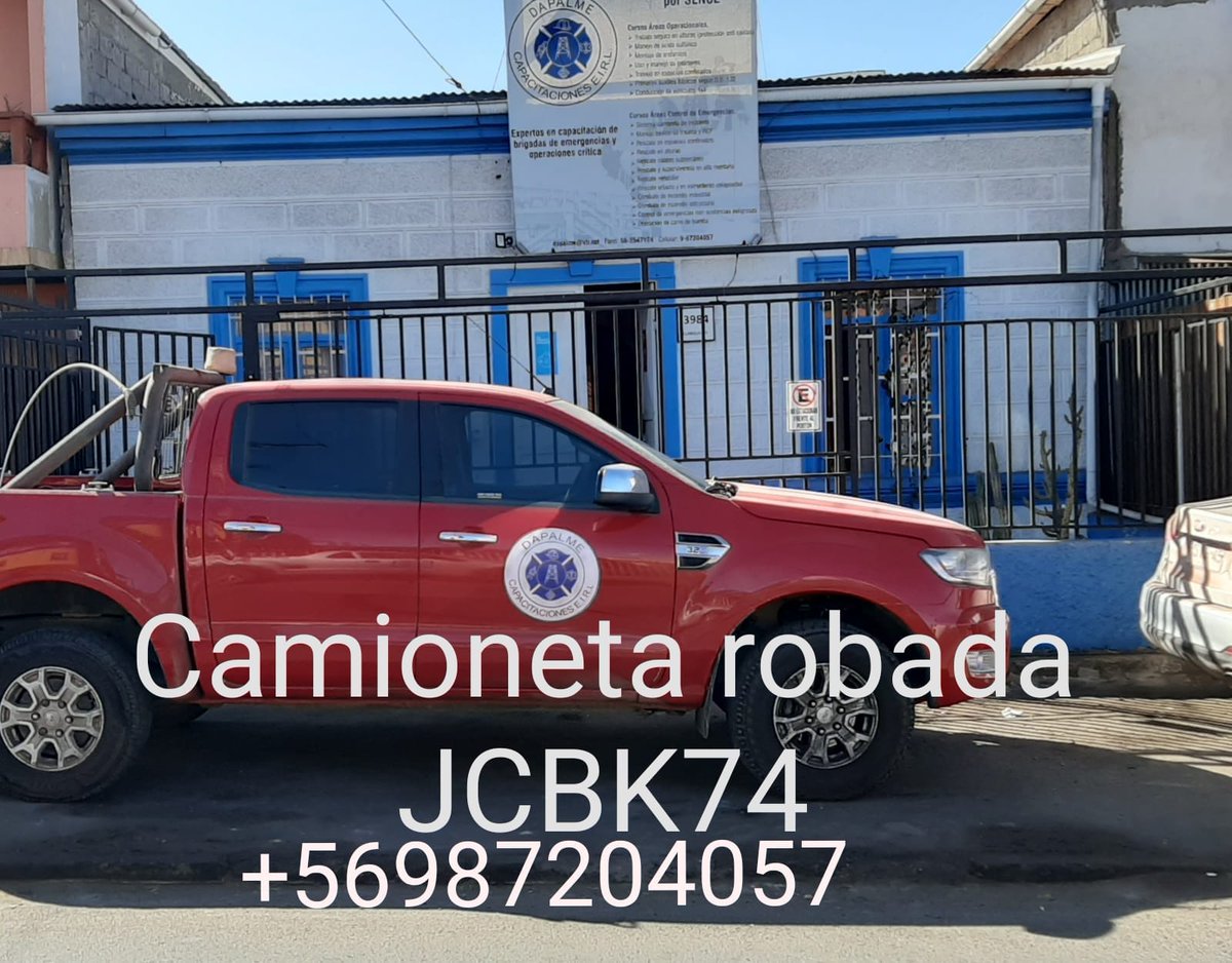 triciapalma's tweet photo. Me ayudan con un RT porfa 🙏
Le acaban de robar su camioneta a mi hermano en Llanquihue, entre Quito y Río de Janeiro.
Ford Ranger.
Cualquier dato se agradece ya que es su herramienta de trabajo.
Gracias!!
#Antofagasta
#Calama
#VehículoRobado https://t.co/qcwP3jaLmF