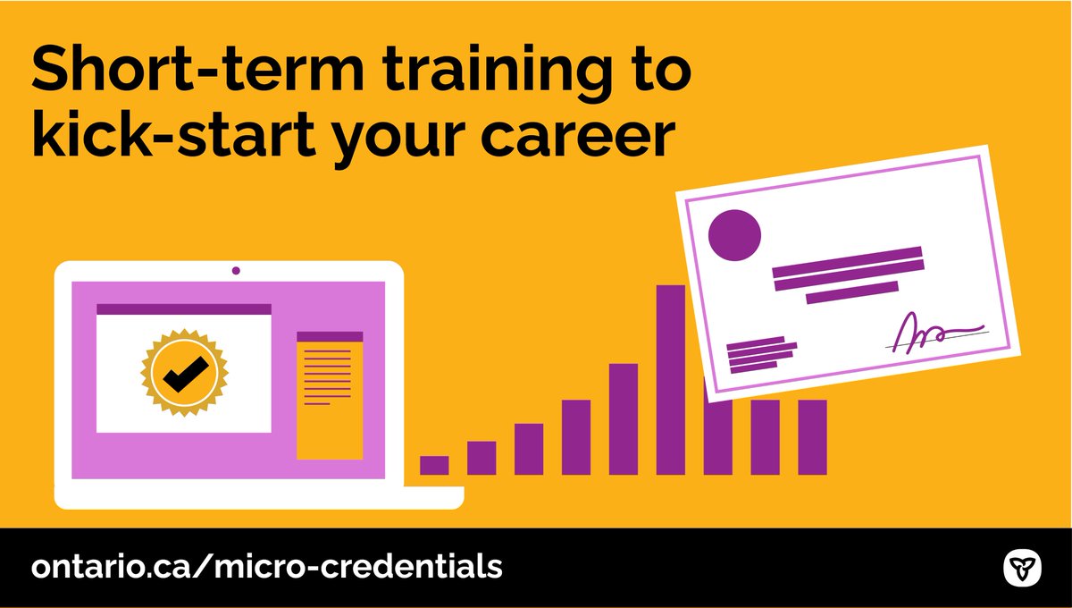 ONtrainandstudy's tweet photo. Get the skills employers are looking for and kick-start your career with a micro-credential in fields such as healthcare or cybersecurity 👨⚕👩💻
#DYK that hundreds of micro-credentials are now OSAP-eligible: https://t.co/neXgOfzWSp #microcredentialsON https://t.co/0y59Ygme4j