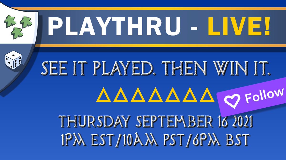 1. The game is brand new and secret.
2. i'll announce it, unbox it, and play it on my stream next Thursday.
3. You'll have a chance to win it!

Check giveaway rules on the NAaT site.

twitch.tv/nightsaroundat…

<a href="/Asmodee_Canada/">Asmodee Canada</a>