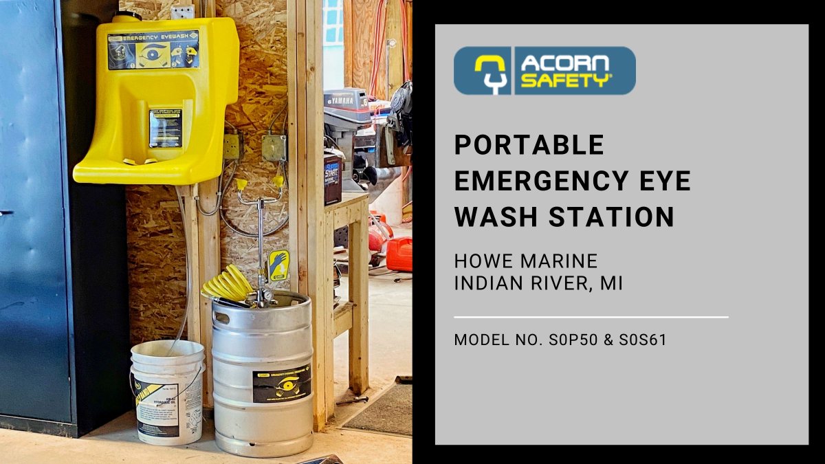 Our portable emergency #EyeWash station &amp; drench hose are keeping employees at Howe Marine in Indian River, Mich., safe &amp; protected from all hazardous emergencies. 🆘

Learn more at the link! 👉 bit.ly/3jHQNN7

#facilitiesmanagement #safetyshower #workplacesafety