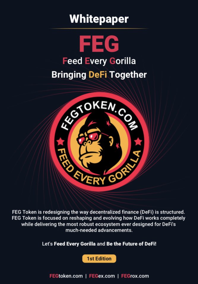 FEGtoken's tweet photo. Hey #FEGArmy! What do you think of the FEG Whitepaper?

https://t.co/7sC8Hr97Vr https://t.co/W5AZTNg5im