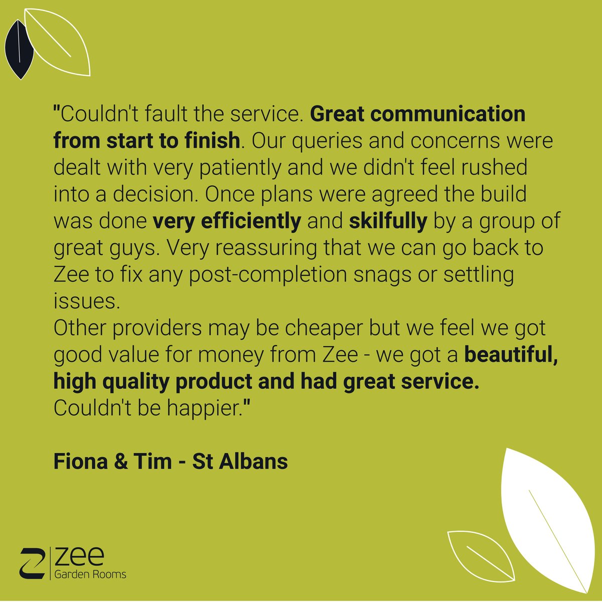 What a lovely review from a recent client🙌

To view our extensive range of garden rooms, please visit us online at: bit.ly/3uQKpWS 

#zeegardenrooms #gardenroom #gardenrooms #gardenroomdesign #hertfordshire