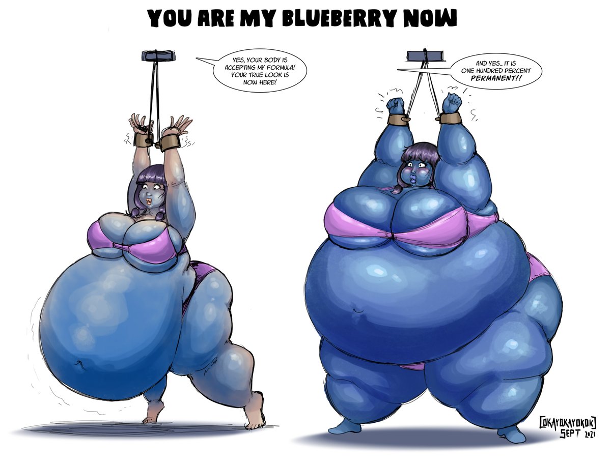 She's becoming a blueberry for experimentation... but who is this evil...