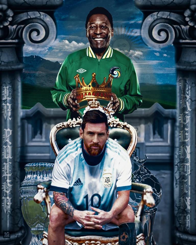 Messi and Pele, messi, pele, pele messi, HD phone wallpaper