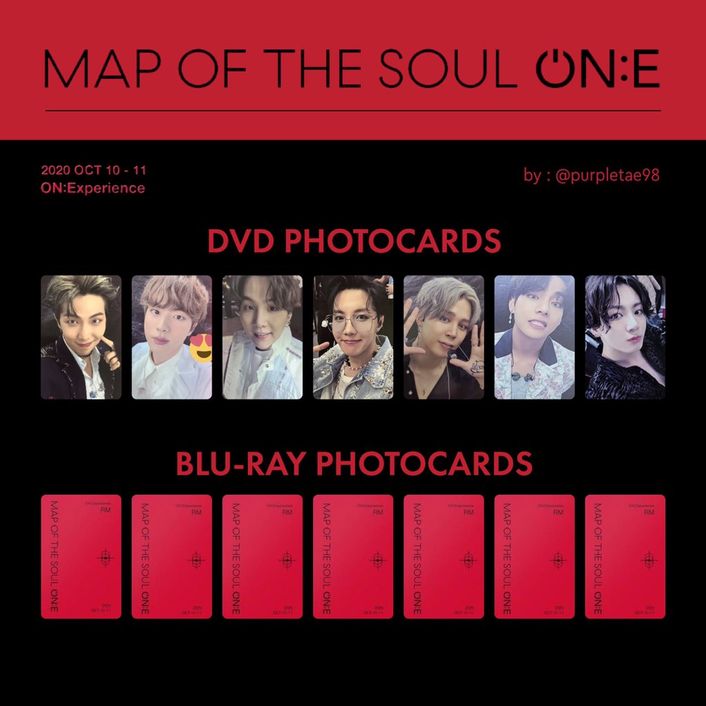 💜 on Twitter: "✨BTS Map Of The Soul ON:E Photocard Template[to be updated]  ✓MOTS ON:E DVD Photocards 🔜MOTS ON:E Blu-Ray Photocards please do not  crop⁄remove watermark 🏷#방탄소년단 #BTS #RM #Jin #Suga #JHope #