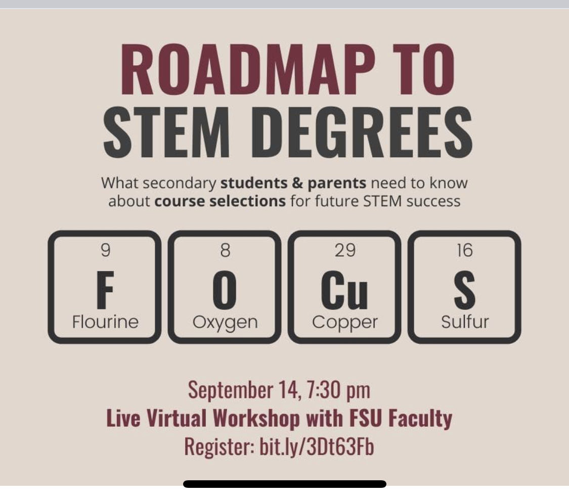 Students &amp; Parents- HS planning toward STEM college success👩🏽‍🎓👨🏻‍🎓🕵🏼