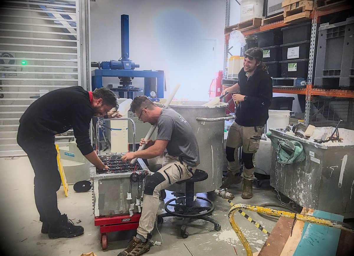 NGCF@UWA (@cofscentrifuges) on Twitter photo Its not silly if it works! It can get interesting pouring Kaolin slurry into a new sample. Takes a real team effort to make sure the intricate model's aren't disturbed. <a href="/UWAresearch/">UWA Research</a> Its not silly if it works! It can get interesting pouring Kaolin slurry into a new sample. Takes a real team effort to make sure the intricate model's aren't disturbed. <a href="/UWAresearch/">UWA Research</a>