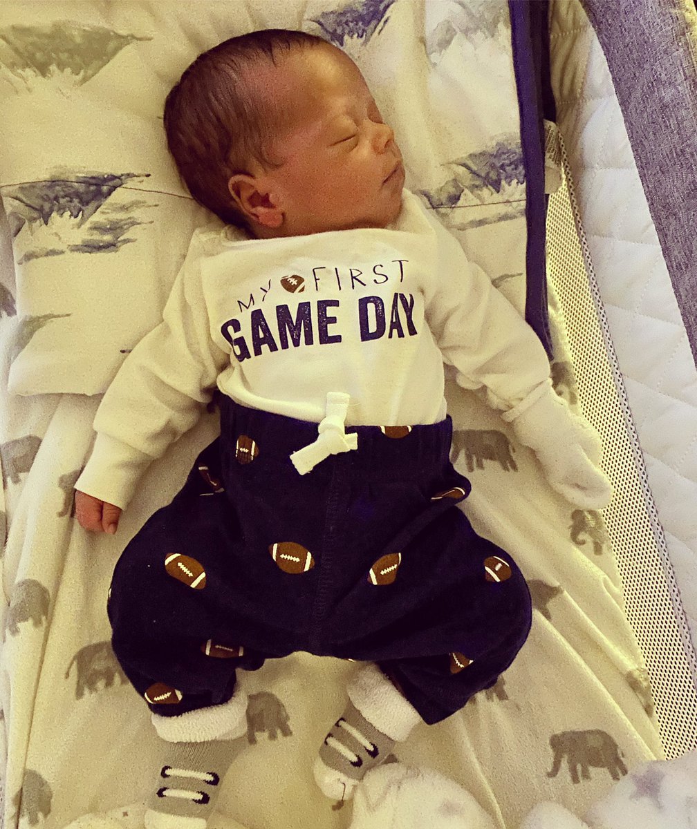 YoungSoto24's tweet photo. @JalenHurts @Verizon @NFL @Verizon This is our @nfl fandom. Our first game day together. 2 weeks old, taking a quick nap during half time but he’s a #Verizon5GSuperfan #Contest #VZPartner #NFLopeningnight https://t.co/zttie4OGrY