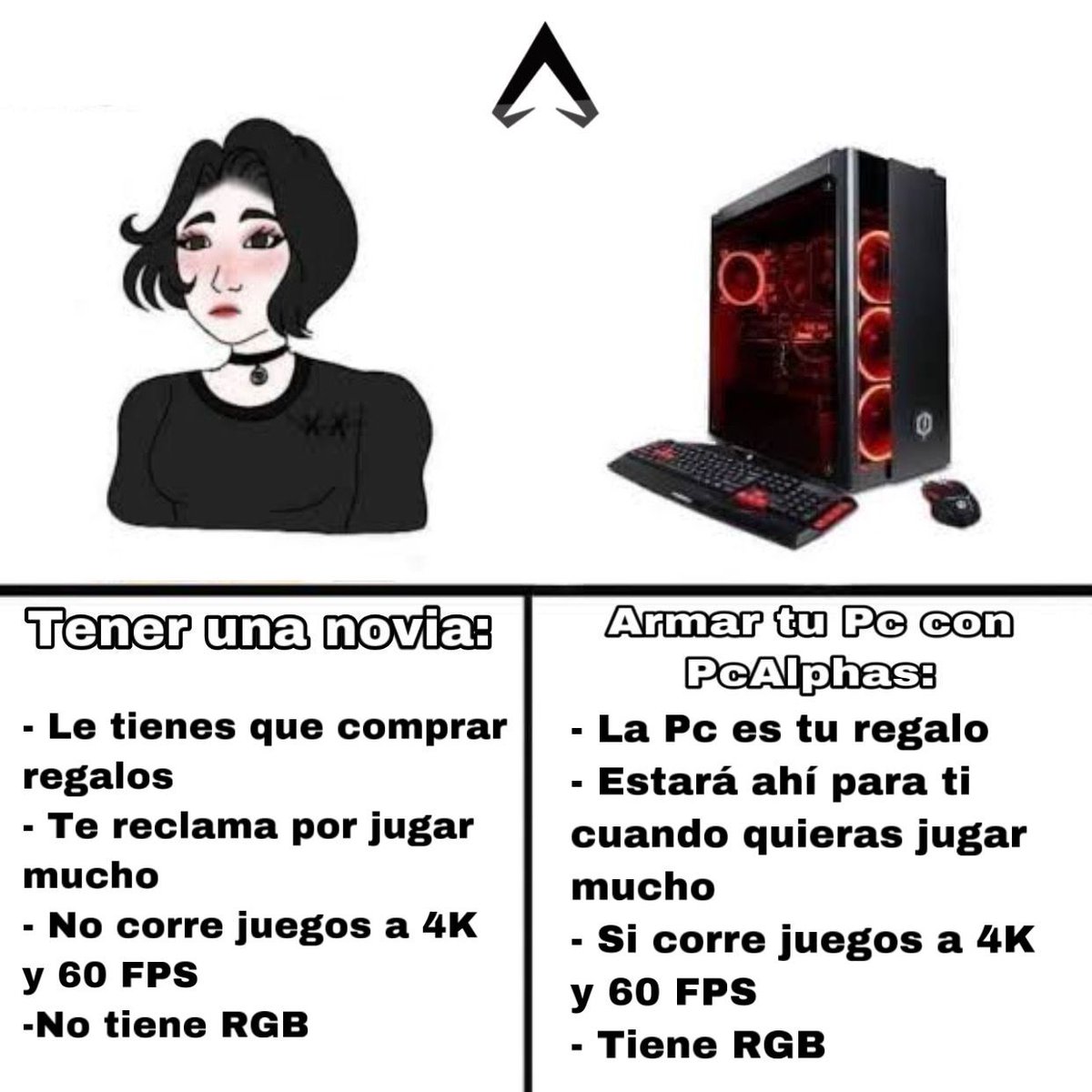 Para que tener novia, cuando puedes tener una super Pc Gamer armada por #PcAlphas 🤩

Si estas interesado en armar una Pc a tu medida, no dudes en mandarnos DM.

Somos PcAlphas, tus vecinos #Gamer