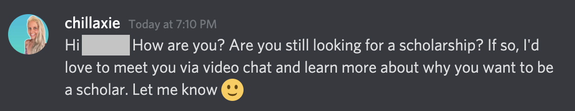 amypeniston's tweet photo. My favorite type of message to send. 🥰

#AxieInfinity #AxieScholarship https://t.co/qwBreSDVAC