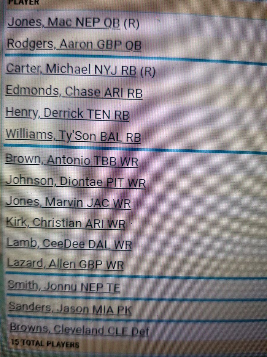 Packers693's tweet photo. @MatthewBerryTMR What do you all think?
14 team league, non ppr https://t.co/oZyuFRtRob