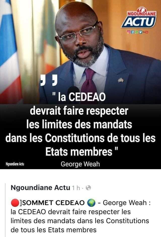 Thank you his excellency George Weah! Let them know.