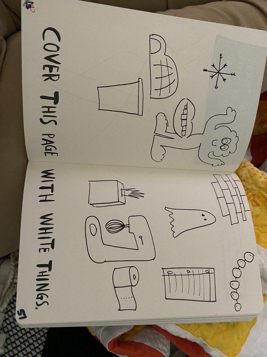 MandiTolenEDU's tweet photo. I’m behind on #wreckthis prompts but here are a few from last week. My sudden movement was rolling the book as tight as I could get it. Also, stamps? I only had one real stamp from the mail.
@carrie_baughcum https://t.co/47ALq0QmN6