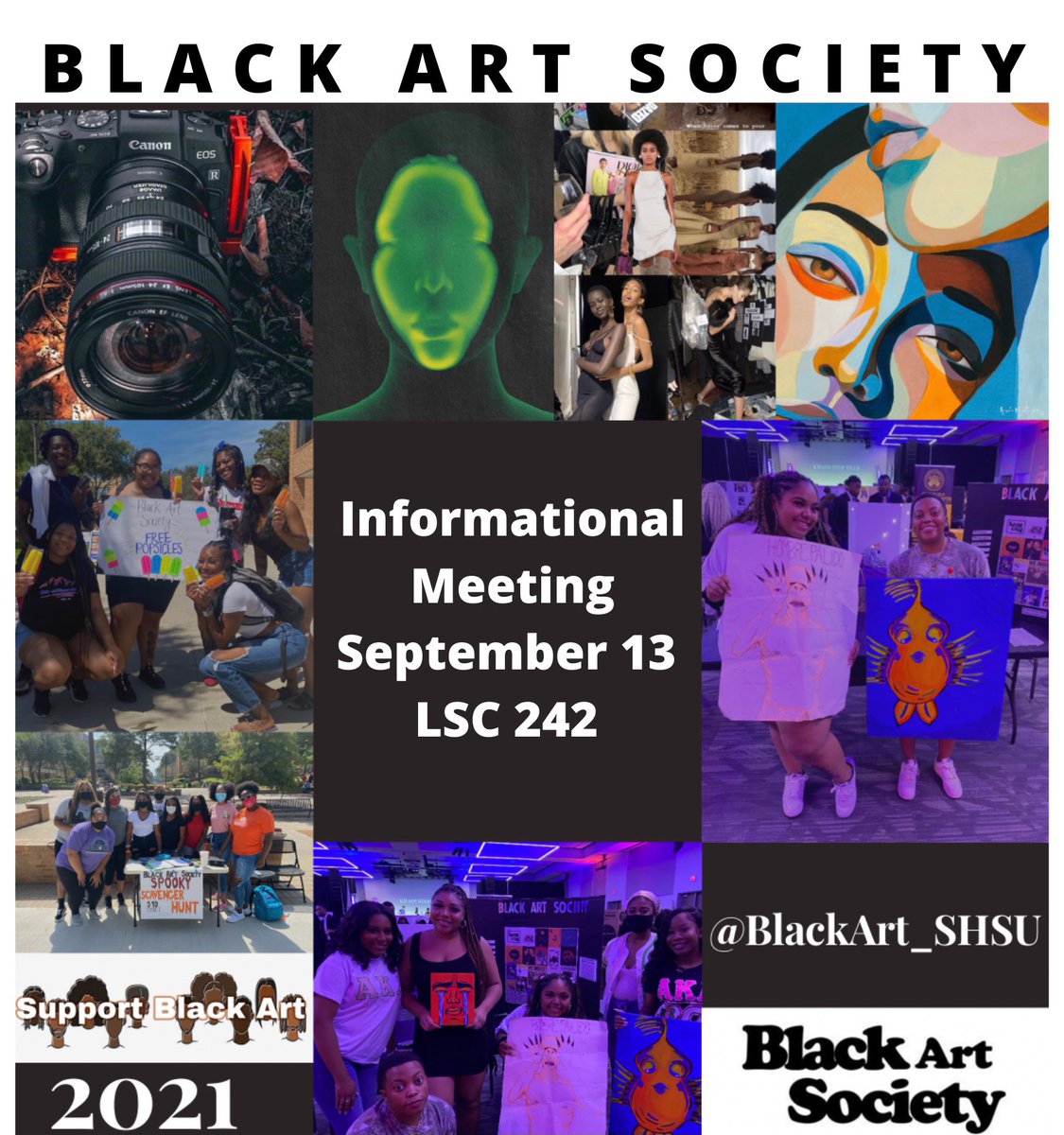 Come on out and see what we’re all about! @BlackArt_SHSU
