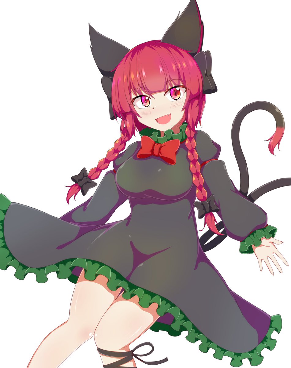 普段からちょっと色を変えてみたお燐ちゃんカキカキ 